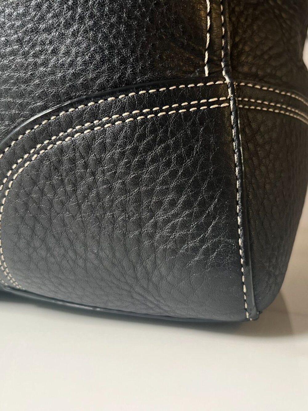 Coach Black Pebbled Leather Turnlock Tote Carryall F16960 EUC - Picture 7 of 16